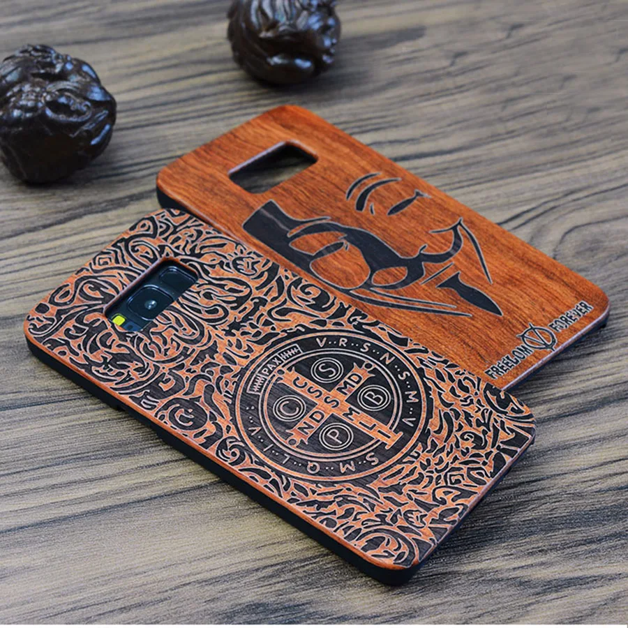 

For Samsung s7 Wood Case Slim Natural Bamboo Carving Wooden Plastic Back Cover For Samsung galaxy s7 edge s8 plus s7 s8