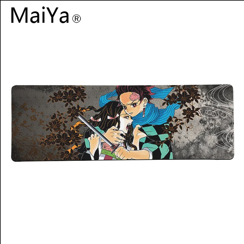 Maiya высокое качество Demon Slayer Kimetsu no Yaiba DIY дизайн игровой с узором коврик для мыши большой коврик для мыши клавиатуры коврик - Цвет: Lock Edge 40X90cm