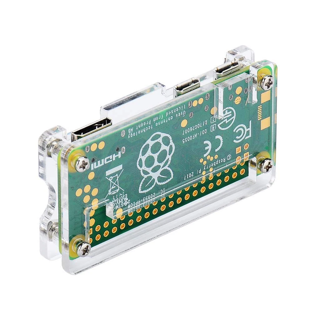 Акриловый чехол Raspberry Pi Zero W + алюминиевый теплоотвод для RPI Box Корпус Корпуса