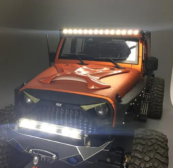 

1PC 7.2-12V LED Light Strip Night Bar Lamp AL Metal 160mm Black Red Blue Silver For Wrangler 1/10 RC Car Parts Crawler