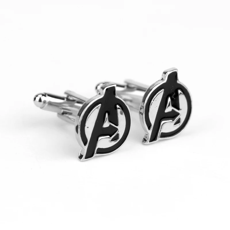 

Popular Marvel Comic The Avenger Logo Cuff link Fashion Super Hero Enamel Zinc Alloy Cuff button Men's Fashion Brand Cufflinks