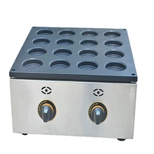 1 шт. 16 антипригарная алюминиевая пластина отверстие пирожок с красной ФАСОЛЕЙ машина Газовая вафельница Тайваньская машина для хлеба