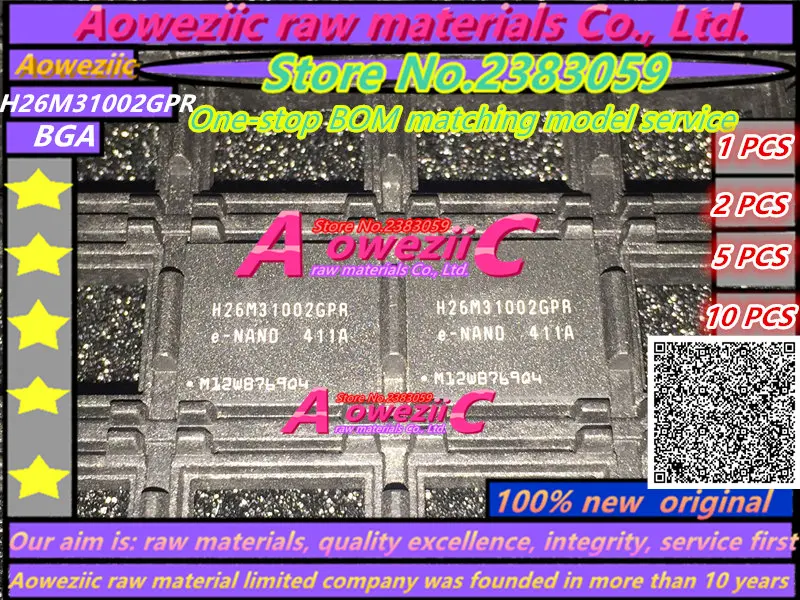 Aoweziic 100% new original H26M31002GPR BGA mobile phone