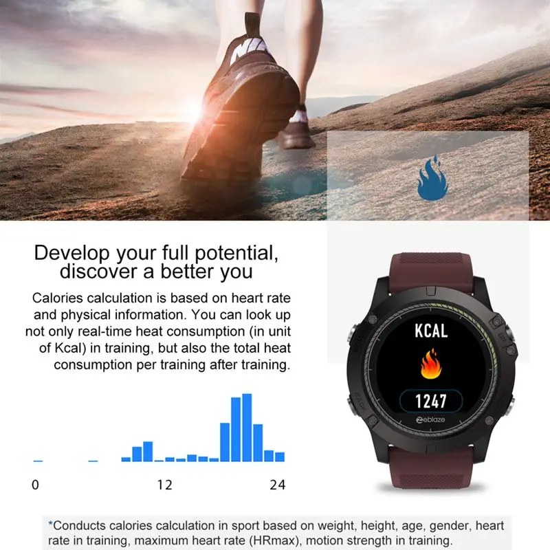 Online Reloj inteligente Zeblaze VIBE 3 HR VIBE 3 PRO, resistente al agua, resistente al agua