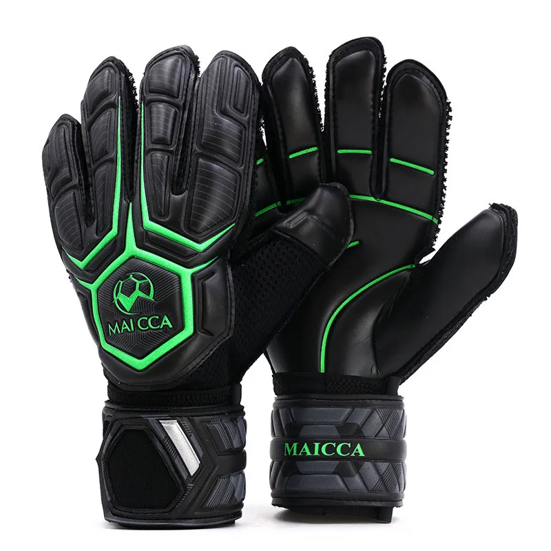 

Men Professional Goalkeeper Gloves Thicken Full Latex Mens Football Soccer Goalie Gloves Strong Finger Save Guard Glove Keeper