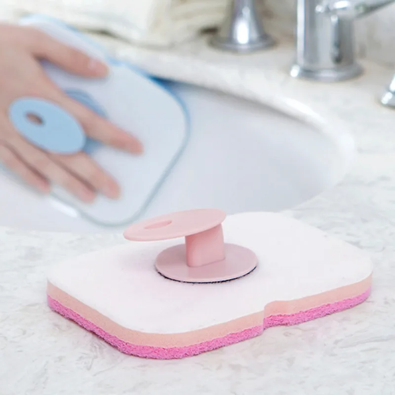 Detachable Cleaning Brush Thick Double Sided Sponge Cleaning Brush Bath