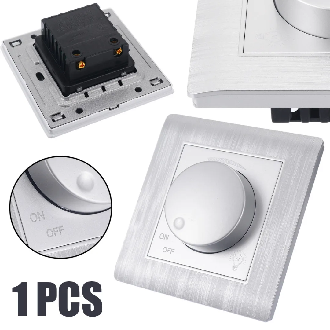 High Qualtiy AC 110~250V Led Light Control Wall Switch PC Material Panel Dimmer 86 Model Mayitr Switch Accessories Silver / Gold