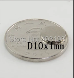 

Wholesale 300pcs Super Strong Neodymium Disc Magnets D10 x 1mm N35 Small Round Rare Earth NdFeB Magnet Sheets