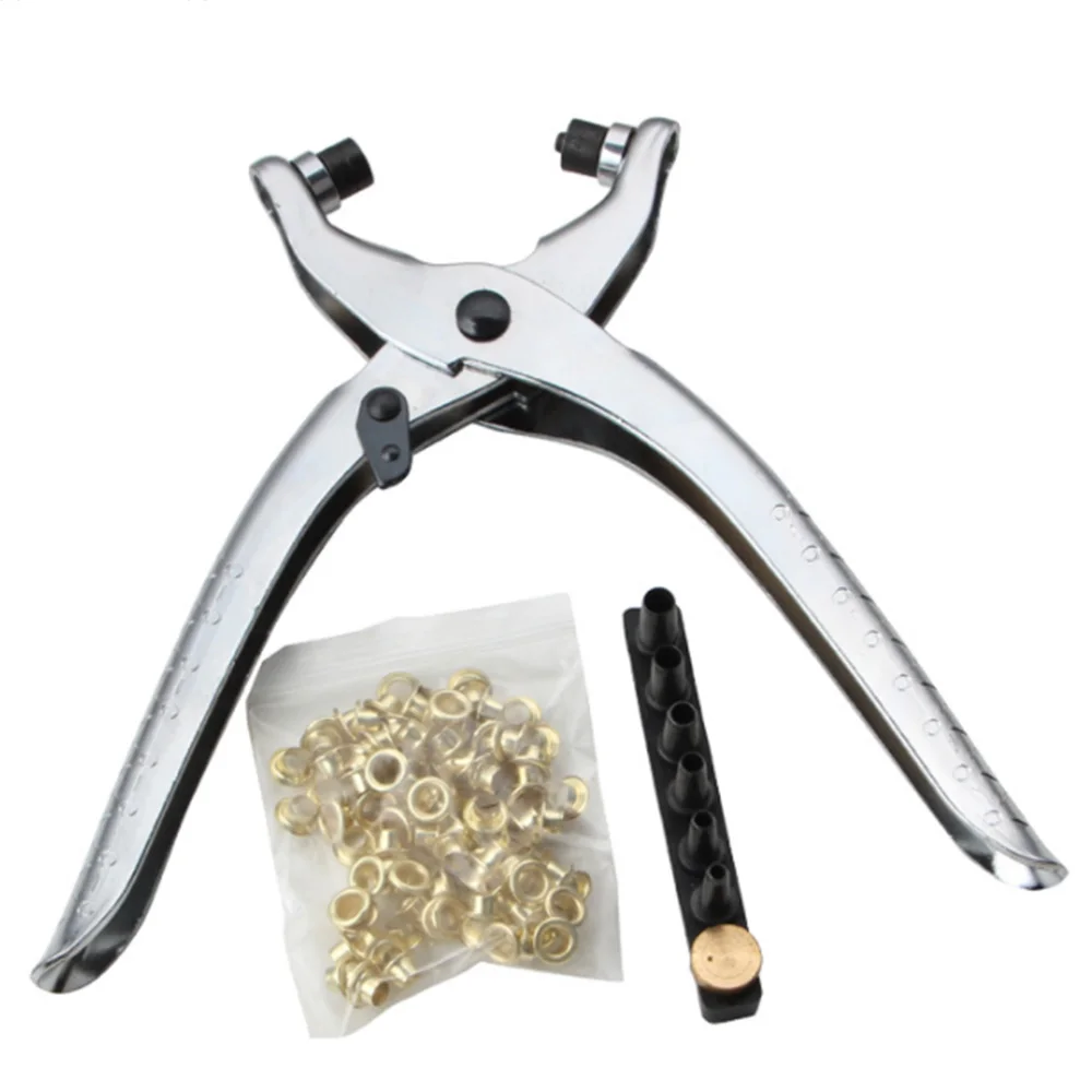 

Multifunction Metal Rivets Eyelet Hole Punch Pliers Tool with 100pcs Eyelets Grommets For Shoes Bags Leather Belt