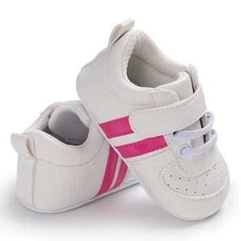 

White Infant Baby Boy Girls Shoes Newborn Soft Sole PU Leather Boots First Walkers Crib Sport Sneakers Toddler Booties Classic