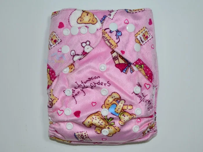AI2 Waterproof Reusable Minky Pocket Diaper With One 3 Layer Microfiber Insert FR80pocket