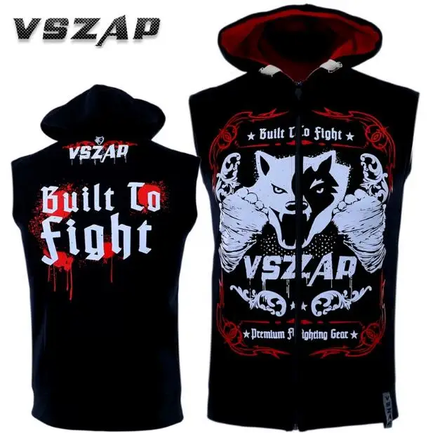 VSZAP MMA A sleeveless hooded hooded sweatshirt, vest, top vest, Thai