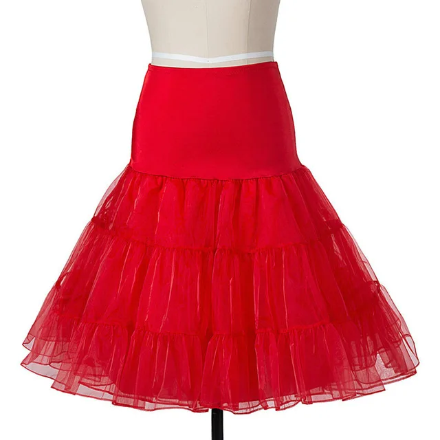 Женское ретро платье размера плюс S-2XL, 50s 60 s, розовое винтажное рокабилли Свинг Feminino Vestidos с v-образным вырезом, без рукавов, платья в горошек - Цвет: pettiskirt red