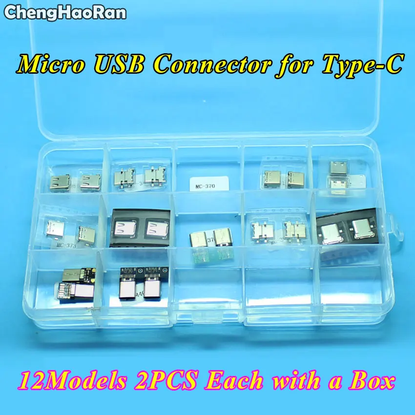 ChengHaoRan 12 моделей Type C USB гнездовой разъем micro 3 1 питания зарядный док-порт |