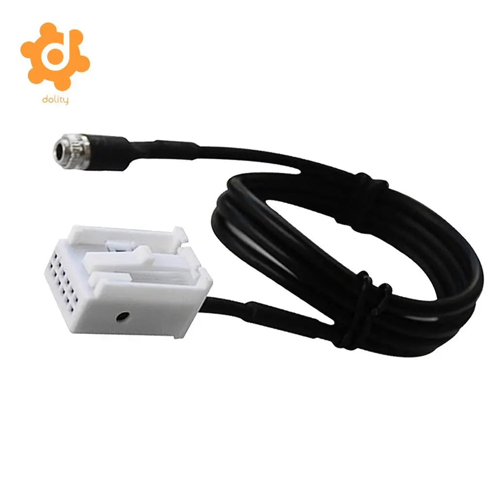 Car Audio 3.5mm Aux Jack 12Pin Plug Adapter Cable for VW Polo Skoda Octavia