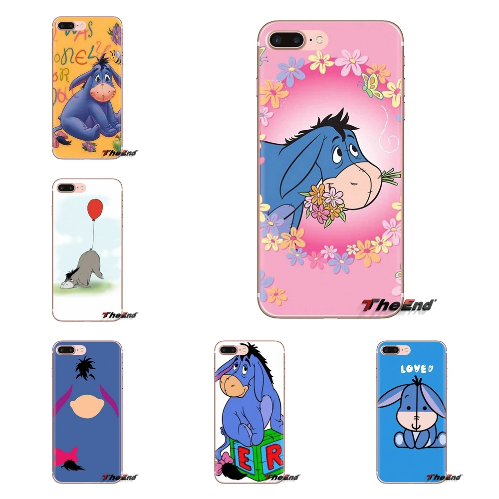 

For Huawei Mate Honor 4C 5C 5X 6X 7 7A 7C 8 9 10 8C 8X 20 Lite Pro Transparent Soft Shell Covers cartoon donkey art Eeyore