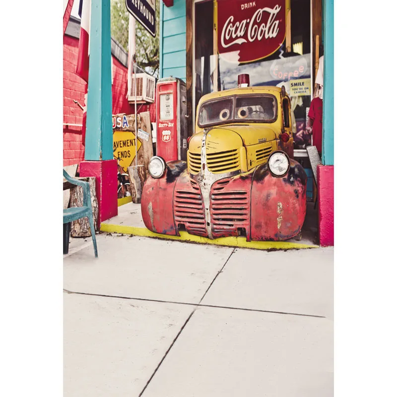 

Vinyl Photography Background Cola Sign Computer Printed Modern Style Children Backdrops for Photo Studio ZH-97