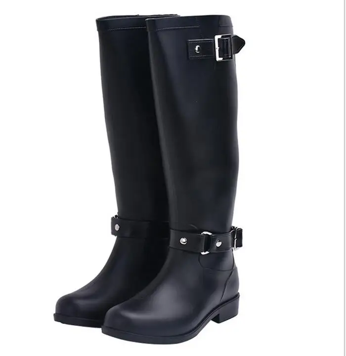 

Sunny Everest girls rainboots fashion knee high women shoes water plus size 36-41 Acid and alkali resistance Waterproof non-slip