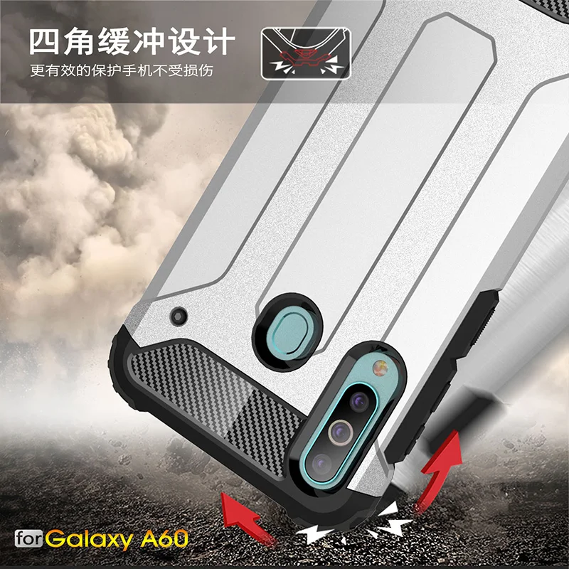 Case For Samsung Galaxy A60 Case Shockproof Hard PC Silicone Anti-knock Soft TPU Shell For Samsung A60 Phone Cover on A60 Case For Samsung Galaxy A60 Case Shockproof Hard PC Silicone Anti-knock Soft TPU Shell For Samsung A60 Phone Cover on A60