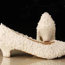 Dame Spezielle Schuhe Hochzeit Schuhe Weiß Low Ferse Brautkleid Schuhe Abendgesellschaft Prom ShoesFree Versand