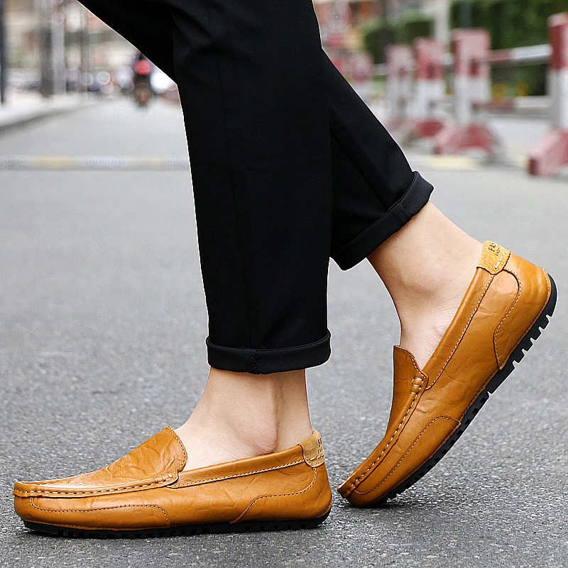 Для мужчин повседневная обувь модная мужская замшевые кожаные туфли на плоской