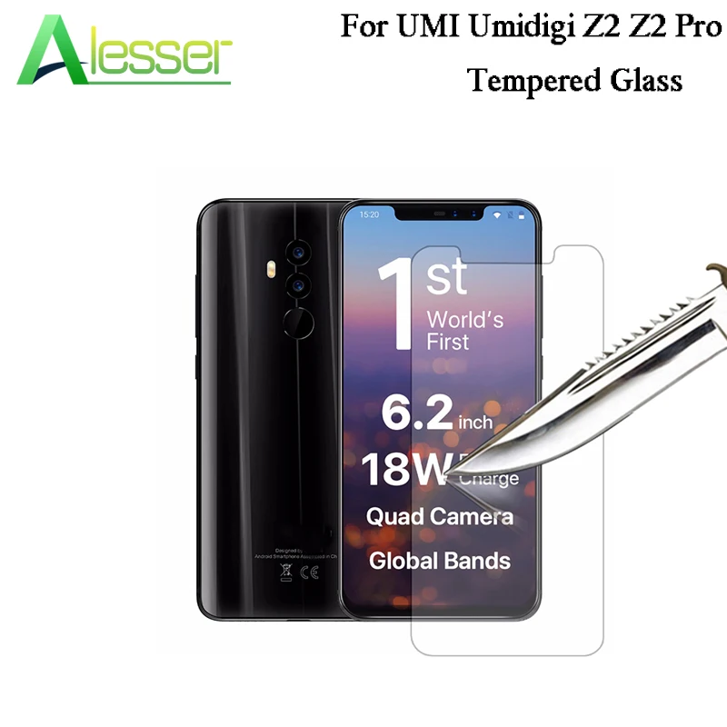 

Alesser For UMI Umidigi Z2 Z2 Pro Tempered Glass Screen Protector Anti-shatter Film Replacement For Umidigi Z2 Special Edition