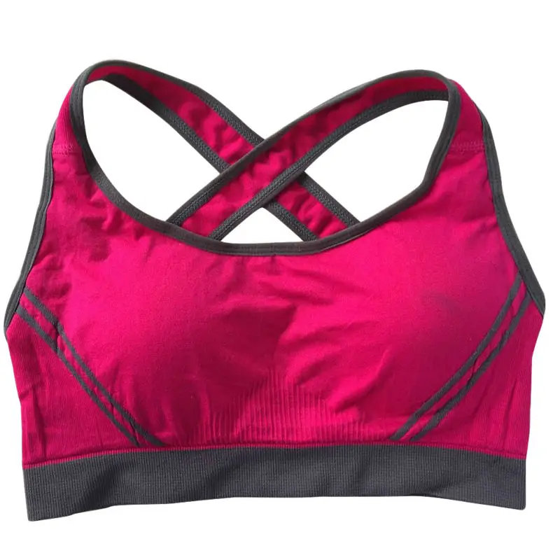 Сексуальная Женская спортивная одежда, одежда для фитнеса и бега, женский спортивный бюстгальтер с подкладкой для бега и йоги