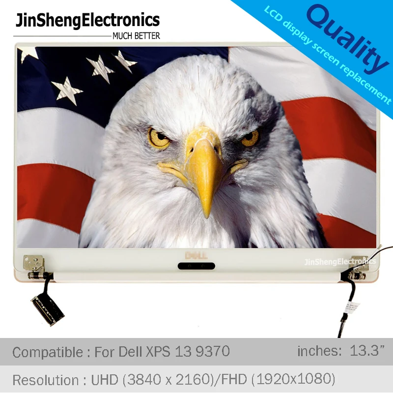 Для Dell XPS 13 9370 3 &quotUHD FHD ЖК дисплей задняя крышка петли зеркальный экран дигитайзер