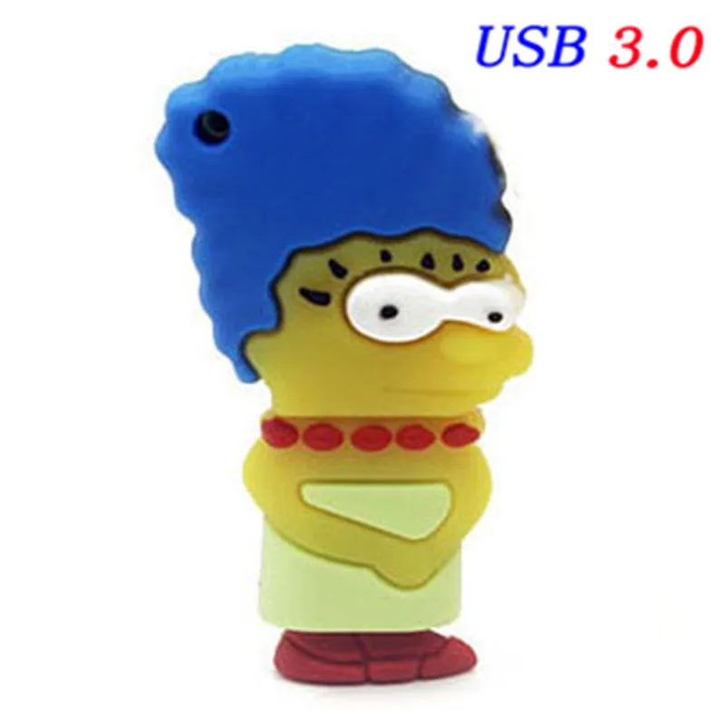 SHANDIAN USB 3,0 Барт Симпсон мышь волк 4 ГБ 8 ГБ 32 ГБ карта памяти U диск Флешка Homer ручка привода USB флеш-накопитель - Цвет: T1