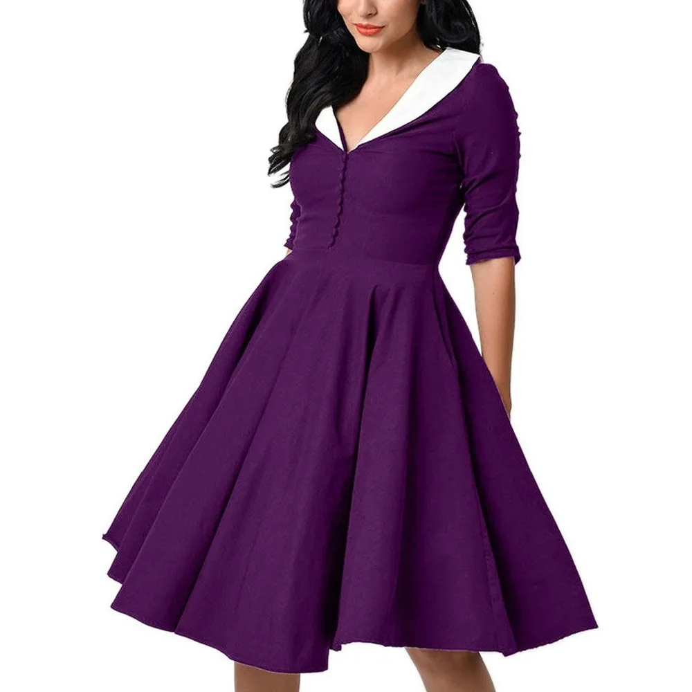 purple casual dress women's dresses
