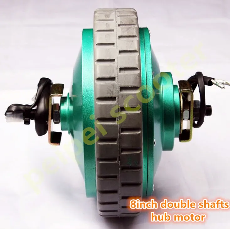 8 inch 8inch 180w double shaft brushed geared dc hub motor with