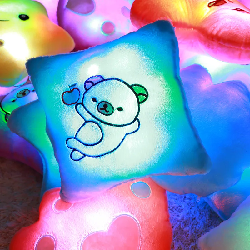 VILEAD светодиодный мигающий PP хлопок мягкая плюшевая игрушка Смайлик Подушка для сна декоративные подушки для дивана