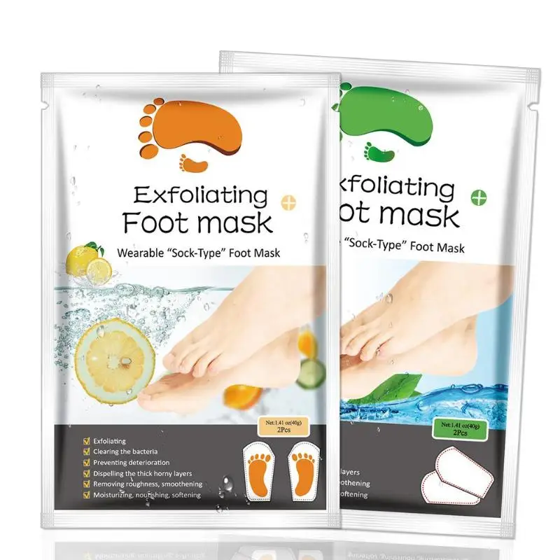 1 bolsa = 2 piezas calcetines de máscara de pie exfoliantes para calcetines de pedicura para pies máscara de pies cuidado de la salud piel cuidado pies Eliminación de la piel muerta 1 bolsa = 2 piezas calcetines de máscara de pie exfoliantes para calcetines de pedicura para pies máscara de pies cuidado de la salud piel cuidado pies Eliminación de la piel muerta