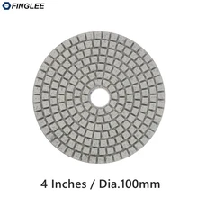 Finglee 1 шт 4 дюйма/100 мм гранит, мрамор, бетон керамические влажные Алмазные полировальные колодки