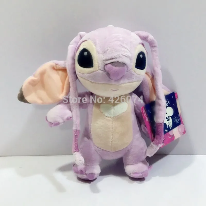 

New Original Loli&Stitch Stitch Angel Stuffed Animals 23CM Kids Plush Toys For Children Christmas Gifts