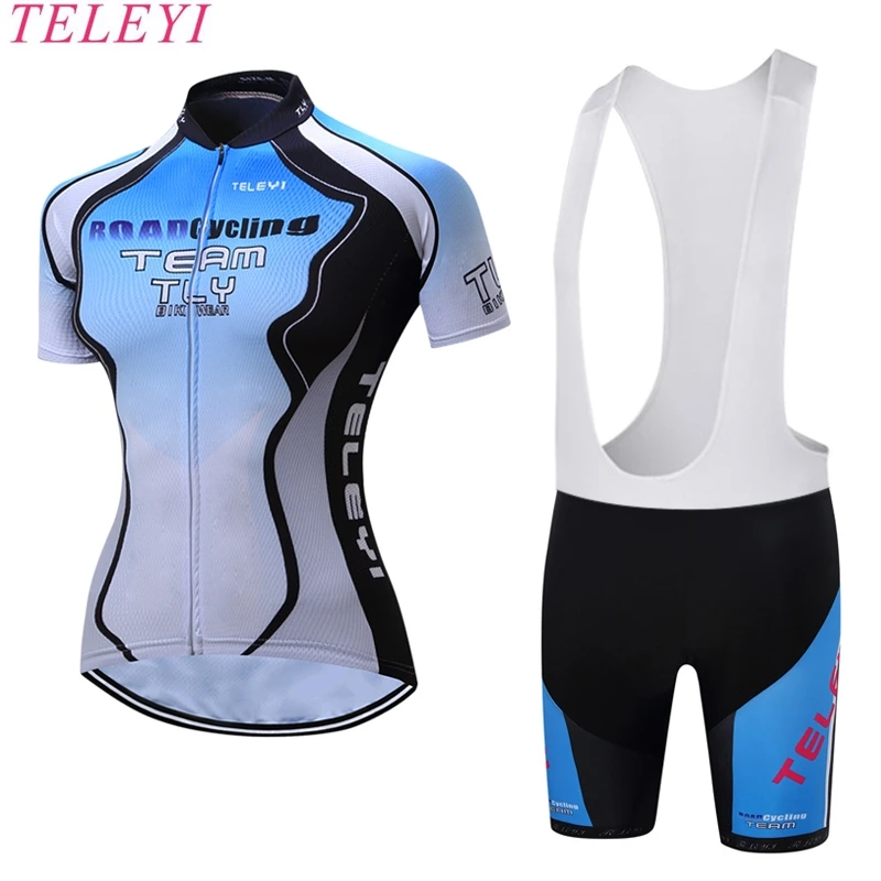 

teley i2017 WOSAWE Summer Women Riding Bike Clothes with Gel Pad Quick-Dry Short sleeved Racing Sportswear Cycling Jerseys