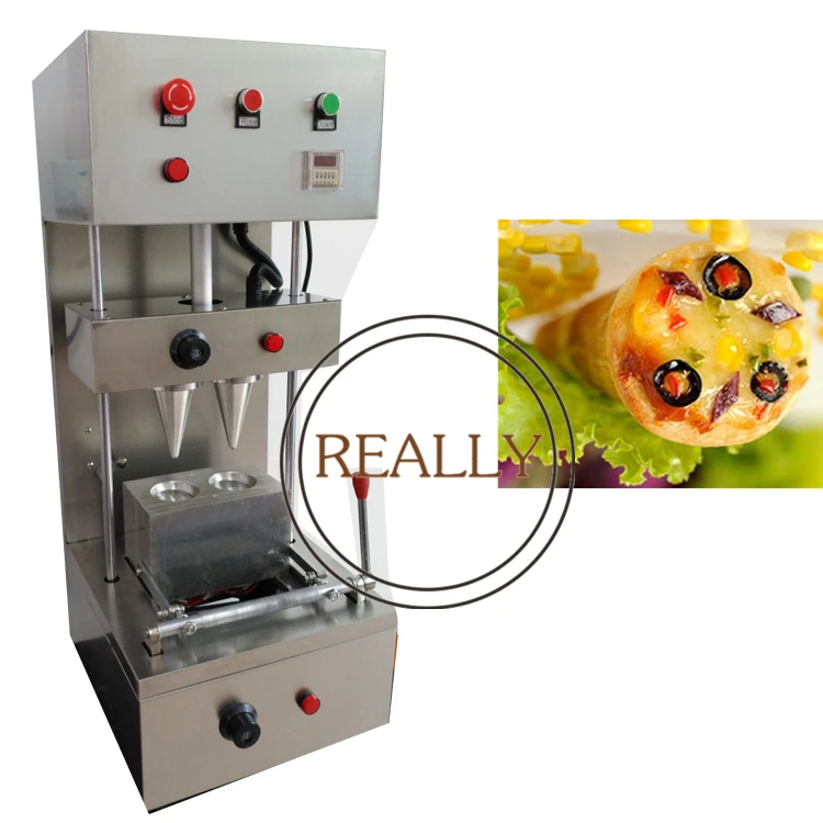 

2 cones kono pizza cone maker forming machine pizza cone moulding making machine