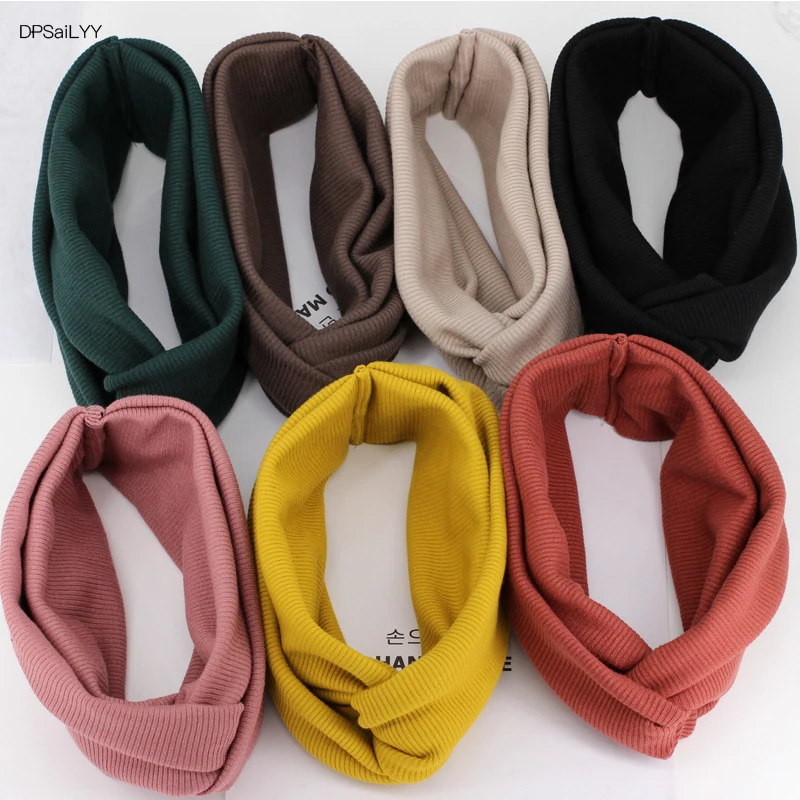 

DPSaiLYY Wholesale 1 PC Knitting wool Elastic Hairbands Headbands for Women Solid Winter Headband Women Turban Hair Accessories