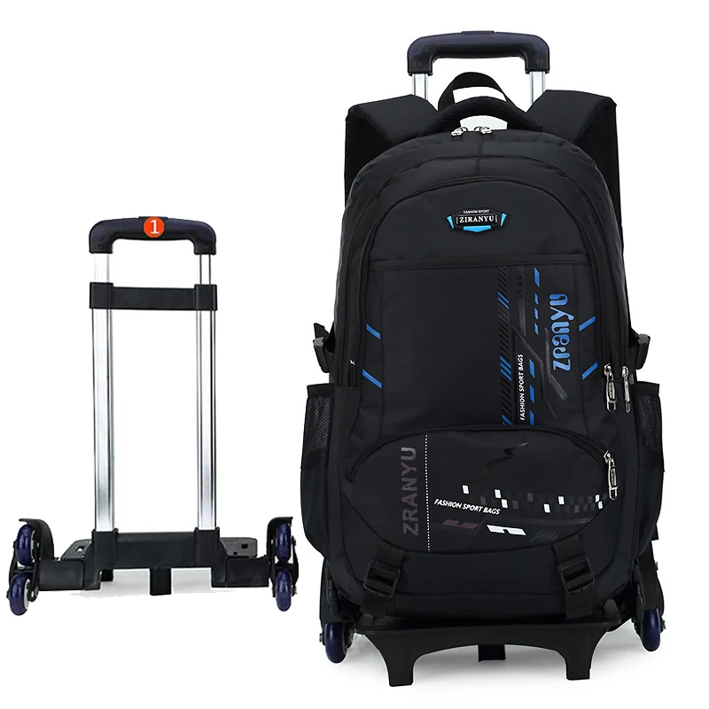 

New 2019 High-capacity Student Shoulder Backpack Rolling Luggage Children Trolley Suitcases Wheel Cabin Travel Duffle School Bag