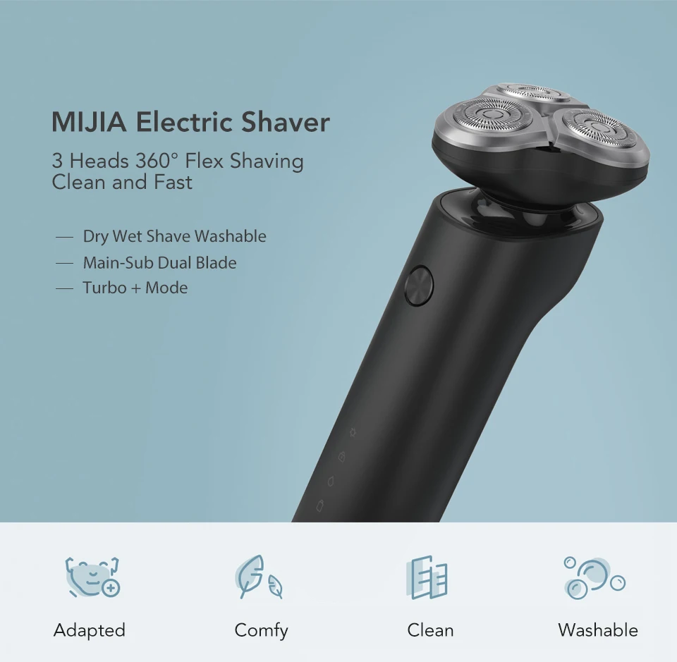 Xiaomi Mijia Electric Shaver Double Blade 360 Degree Float Shaving USB Fast Charging Floating Cordless Razor Men Grooming Kit (1)