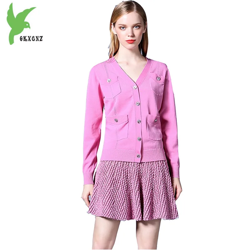#Special Offers Spring Autumn Women Knitted Sweater New Fashion Solid Color Wool Cardigan Casual Tops Hollow Thin Loose Female Coat OKXGNZ A703