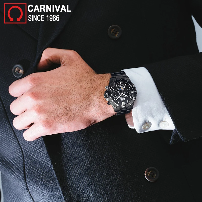 New 2018 Sport Carnival Designer Mechanical Automatic Watch Men Multifunction Waterproof Mens Watches Military Clock Submariner