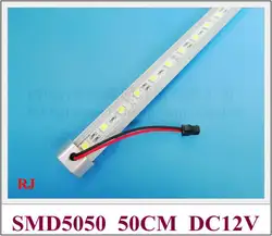 Светодиодное освещение бар 5050 LED Жесткий Газа лампа свет шкафа V Форма DC12V 7 Вт 50 см 30 светодиодов 100 шт./лот Оптовая Продажа Лучшая цена