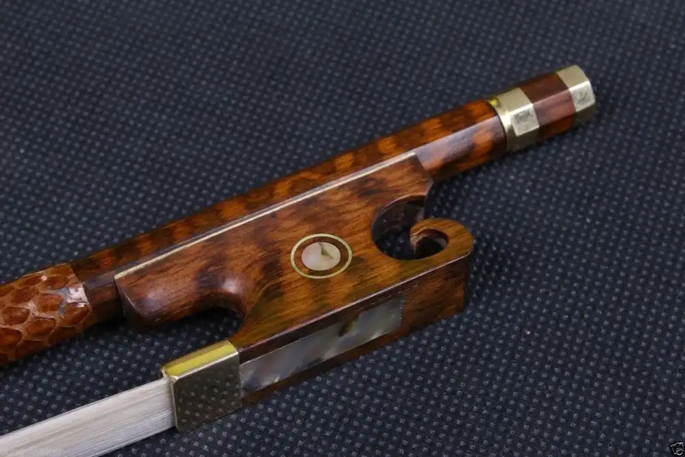 Yinfente 4//4 Full Size Violin Bow Advance Snakewood Professional Violin bow Natural Bow Hair pernambuco Level
