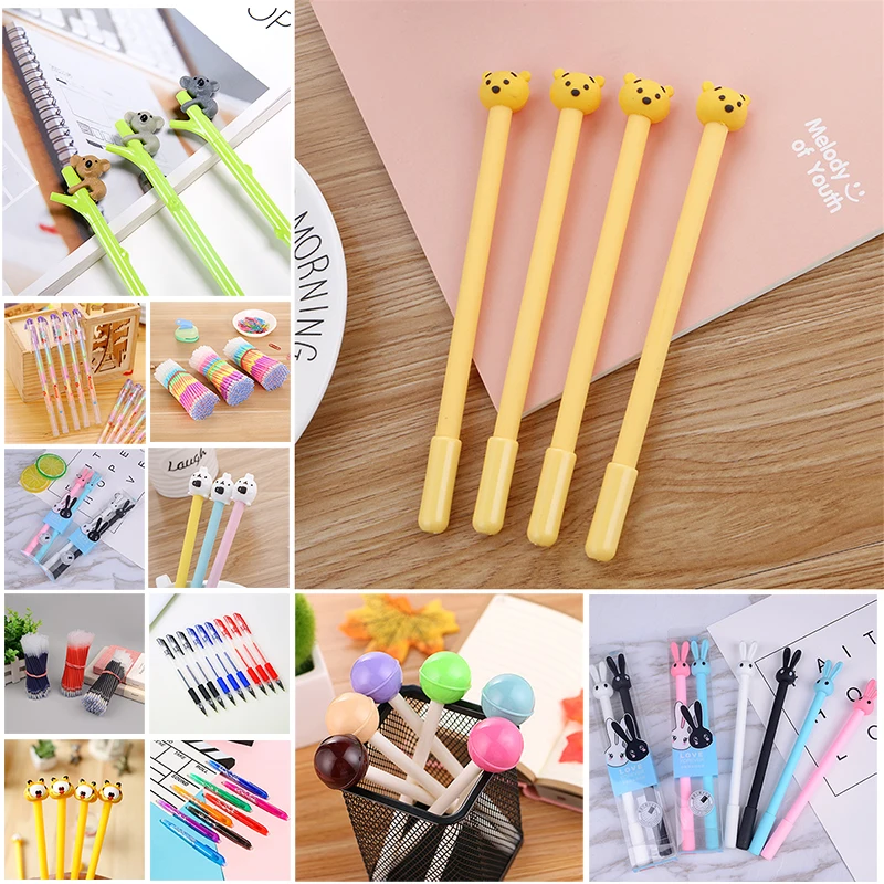 

Cute Moon Flamingo Gel Pen Kawaii Cartoon Animal Stationery Novelty Vintage Key Unicorn School Office Gift Thing Stationary Gift