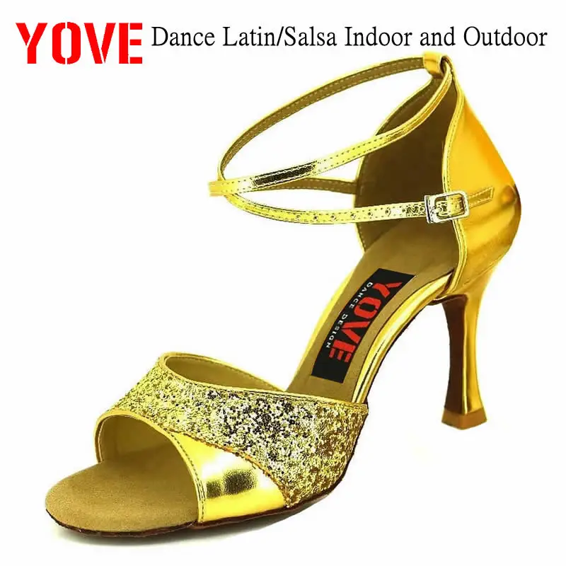 W1611-8 танцевальная обувь в стиле YOVE Bachata/Сальса женская для дома и улицы | Спорт