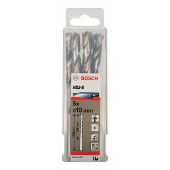 

BOSCH 2608595077 for metal Drill HSS-G DIN338 10,0x87x133 5uds