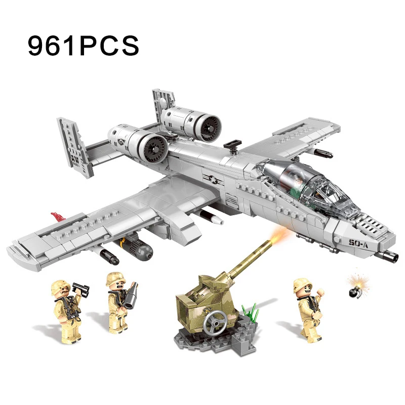 

Army Series Plane The A10 Fighter compatible LegoINGlys Military Building Blocks Bricks Toys For Children Gift