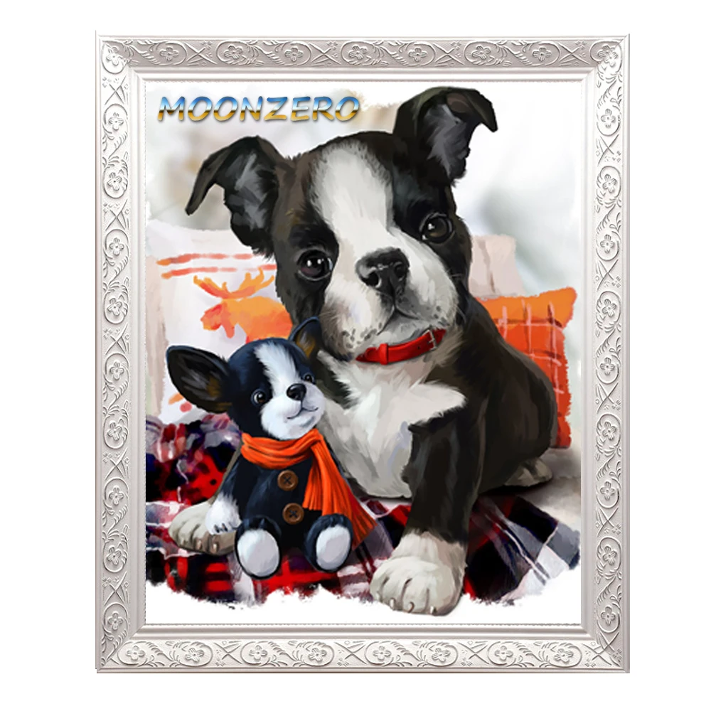 

Diamond Painting Mosaic Needlework Gift Diamond Embroidery Animals Patterns Rhinestone Wall Sticker Decor Peter and Jo Dogs