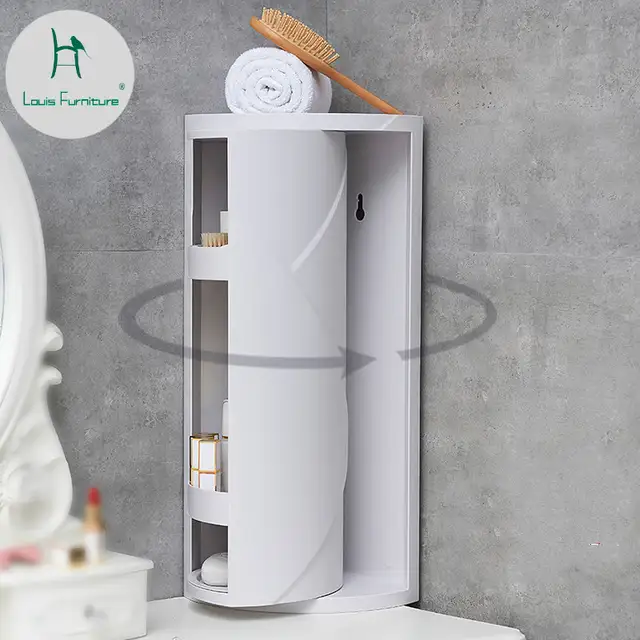 Louis Fashion Bathroom Corner Storage Kitchen Rotating Rack